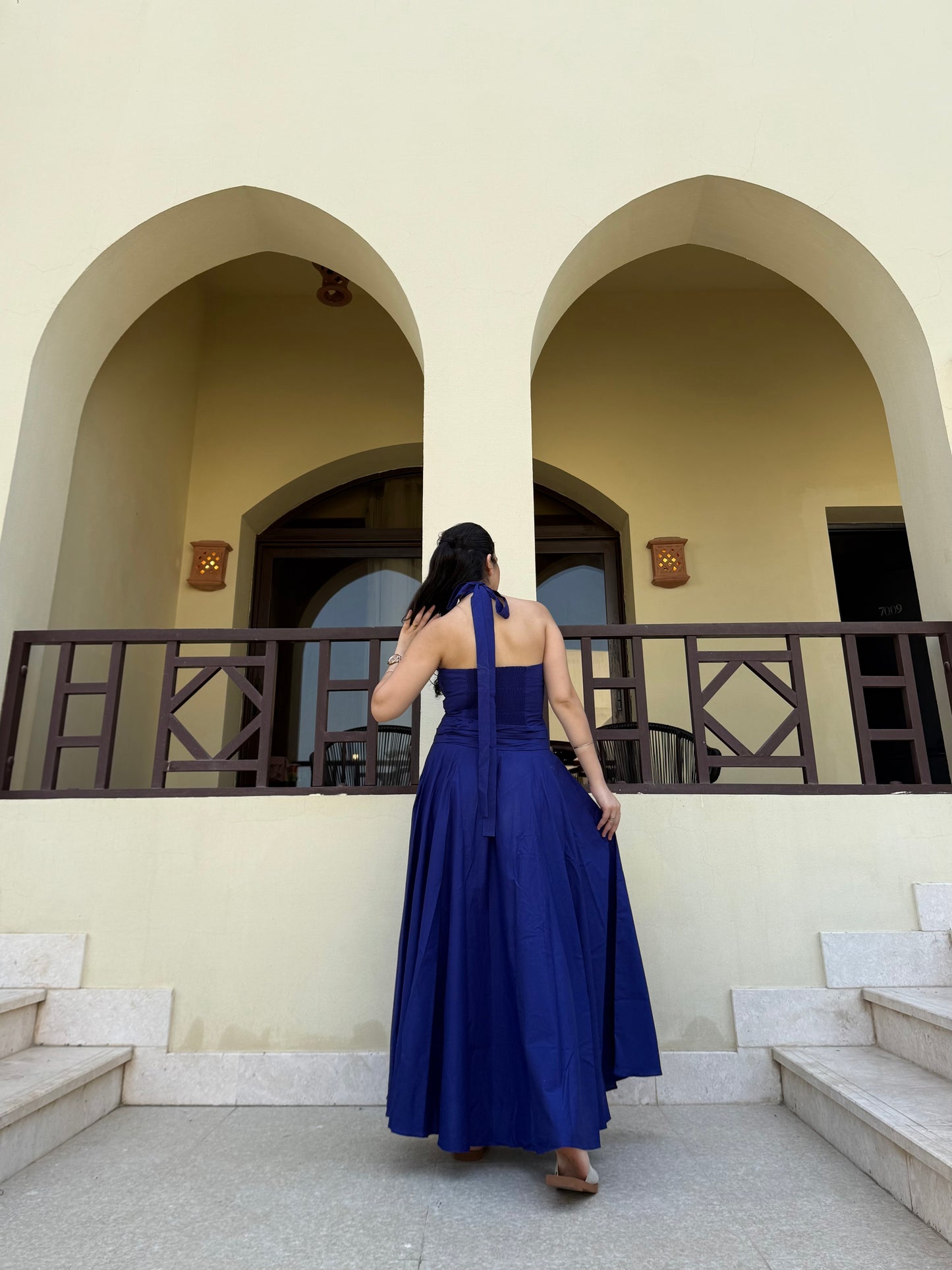 Selvara Dress in Ultramarine Blue