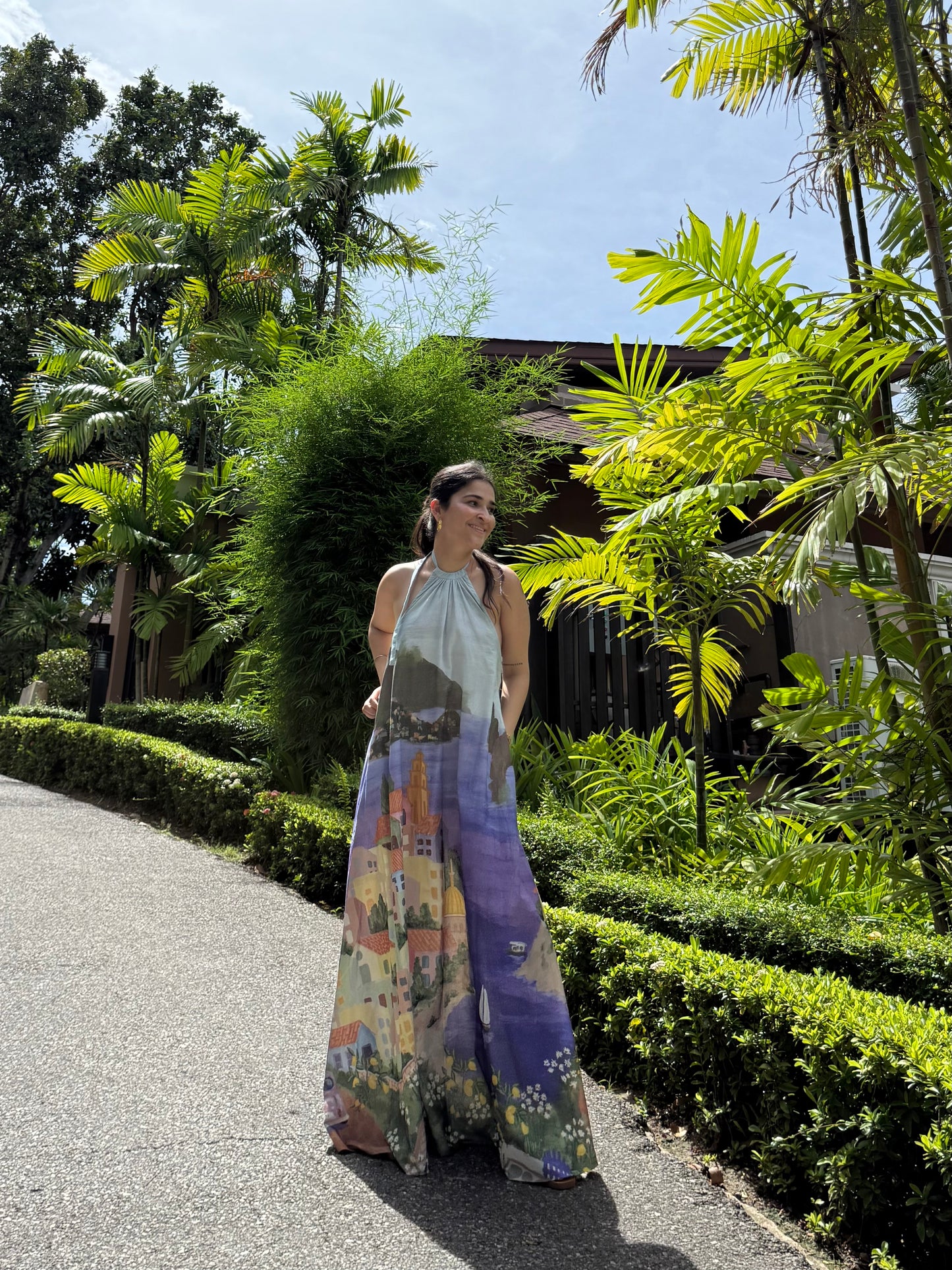 Kiara dress in Coastal Serenade print