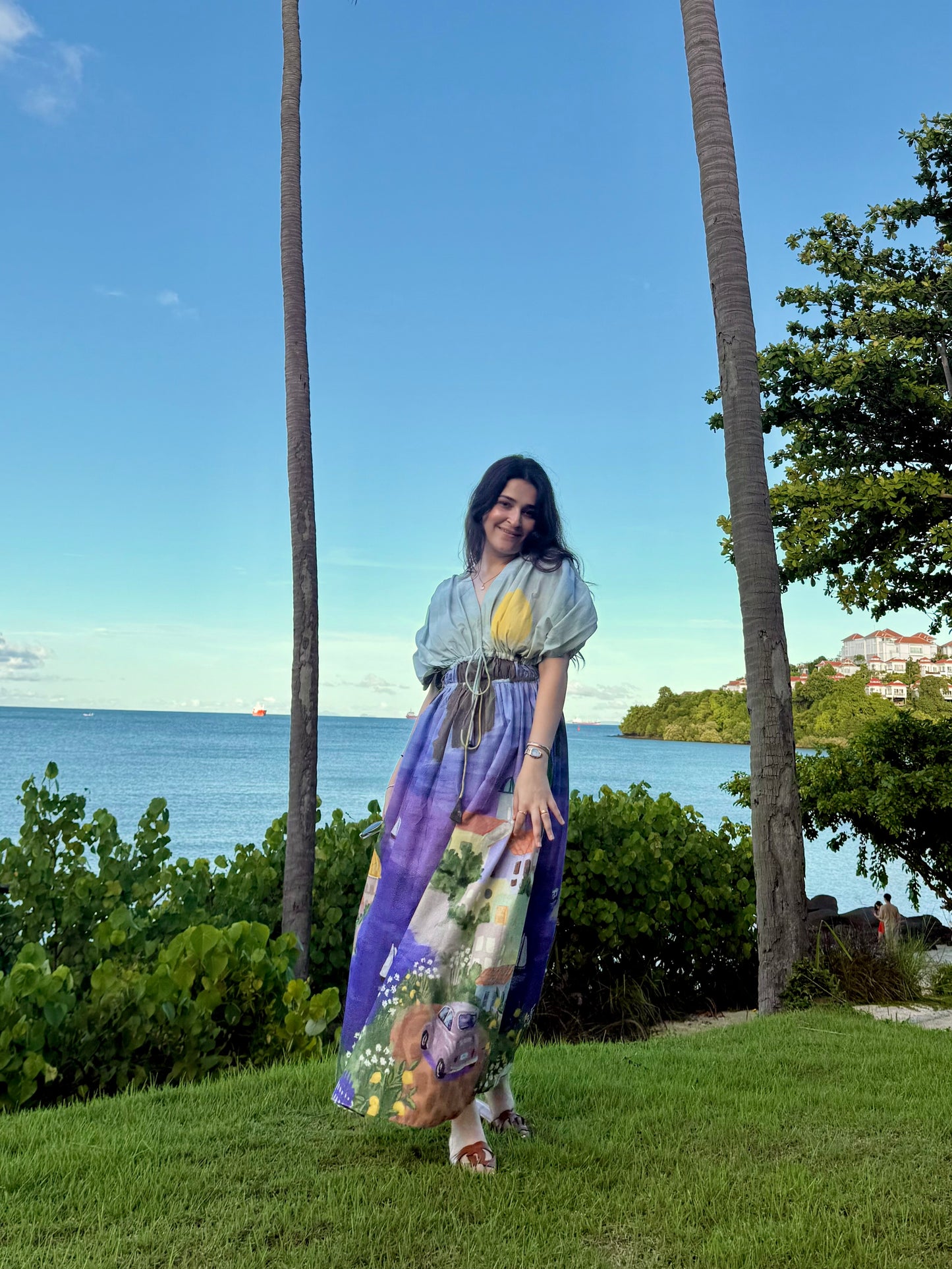 Nirvana dress in Coastal Serenade print