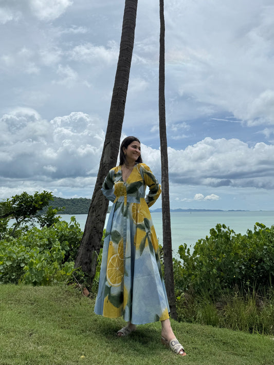 Selene Dress in Limoncello Print