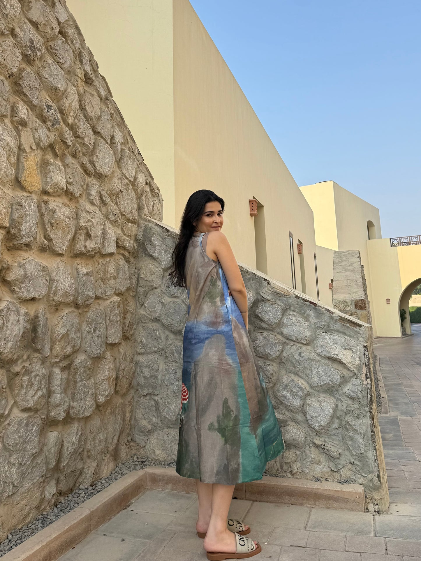 Hibiscus Dress in Capri Coast Print