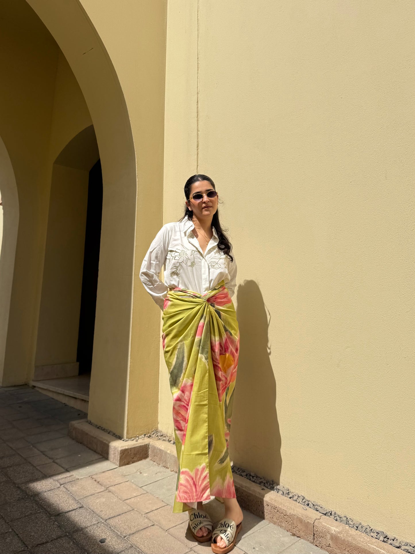 Nadia Set in Tuscan Olive Print