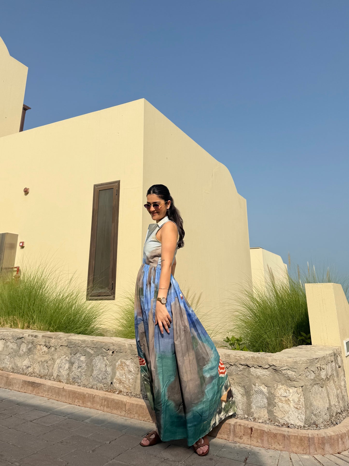Ischia Dress in Capri Coast Print