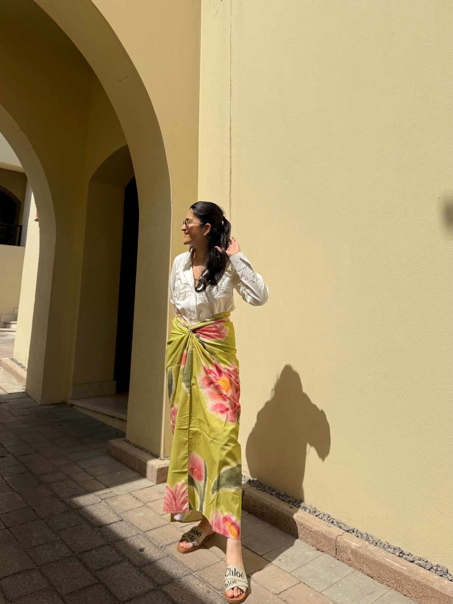 Nadia Set in Tuscan Olive Print
