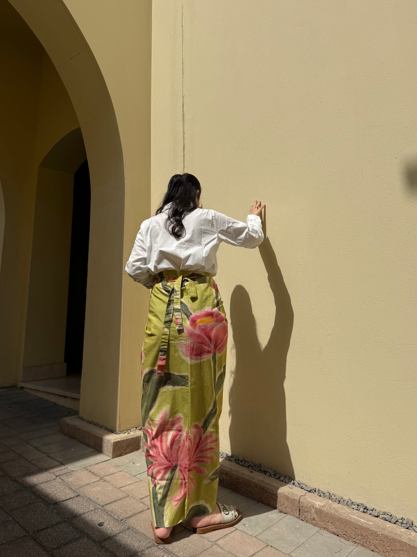 Nadia Set in Tuscan Olive Print