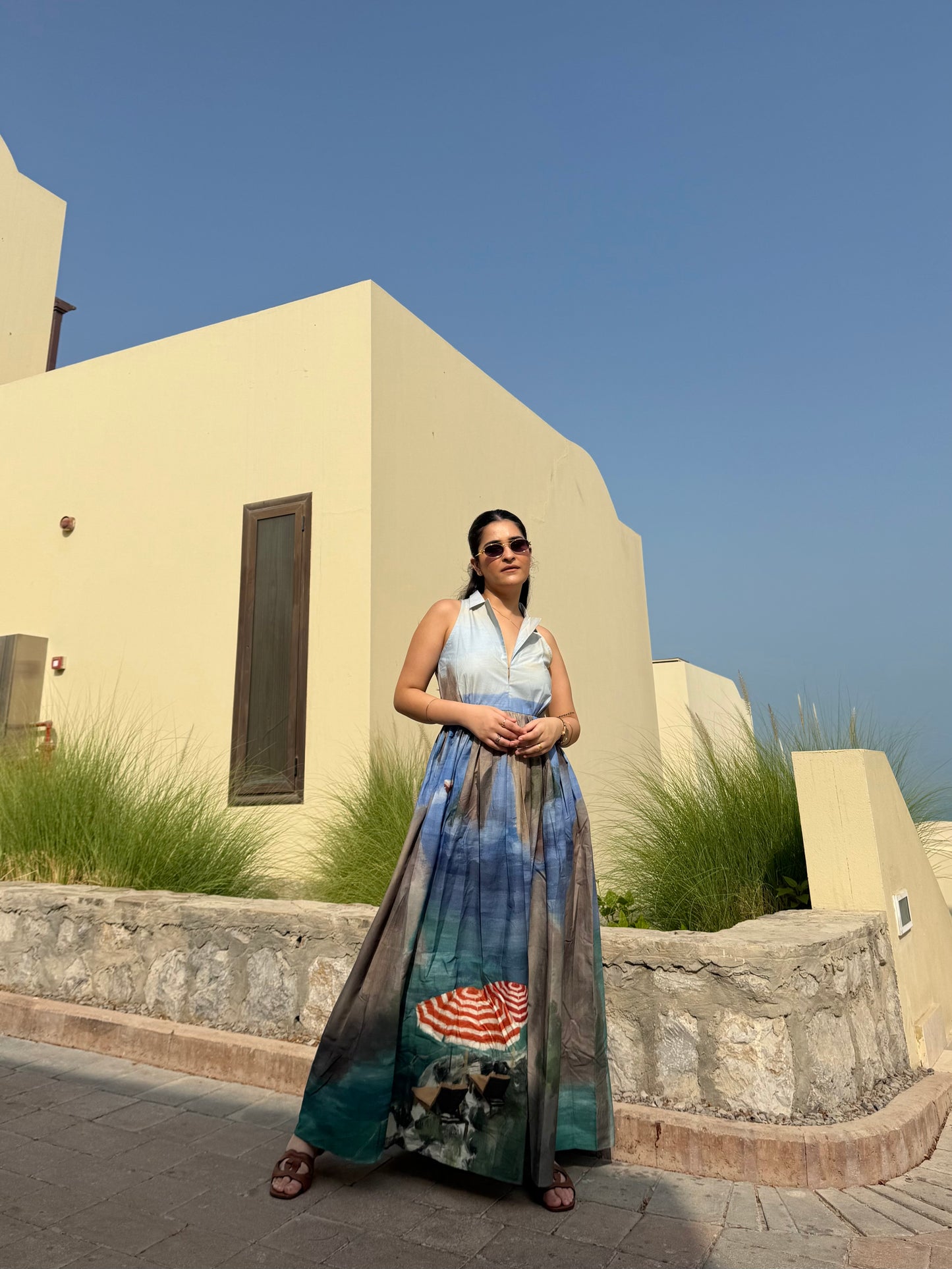 Ischia Dress in Capri Coast Print