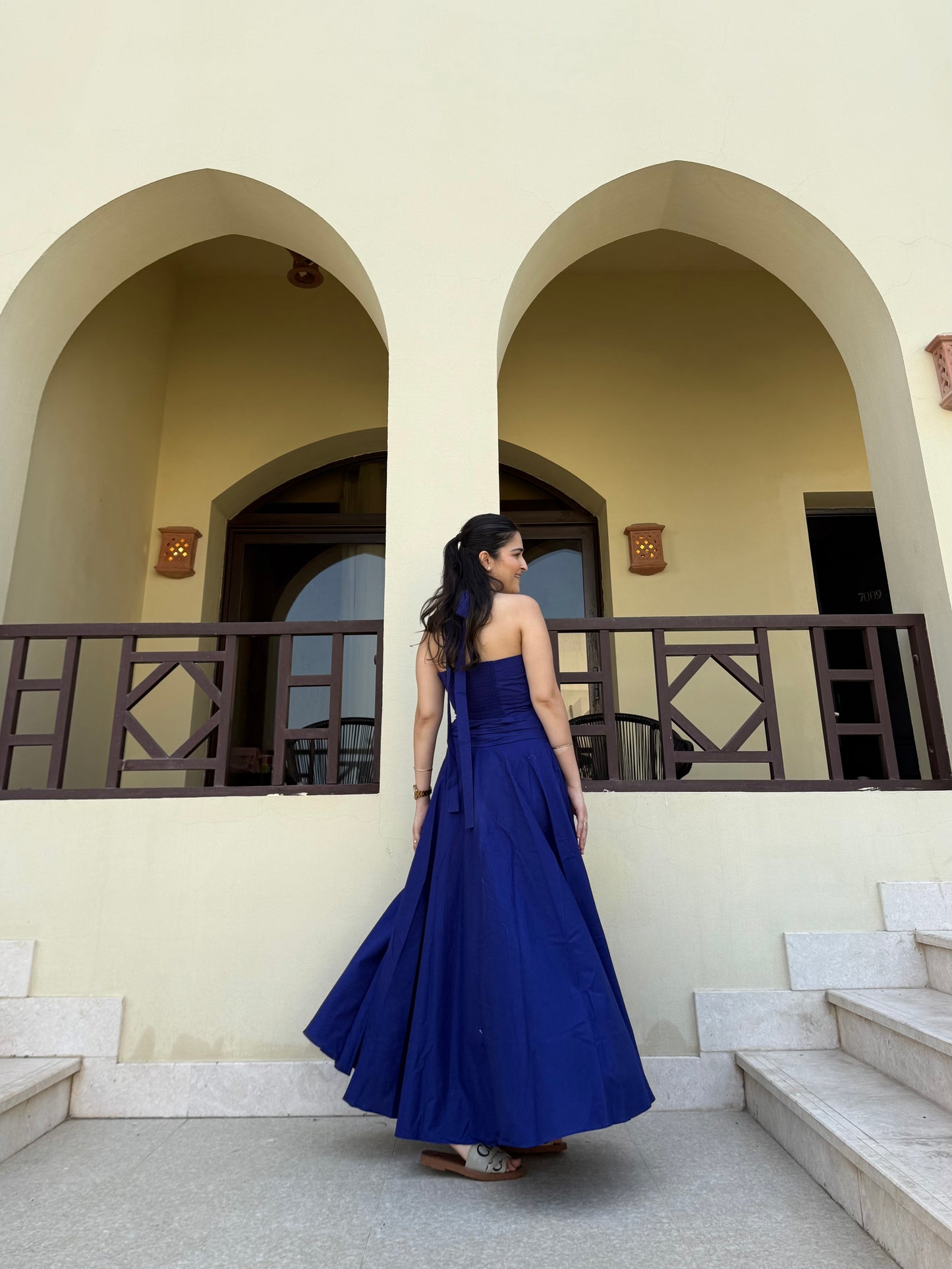 Selvara Dress in Ultramarine Blue
