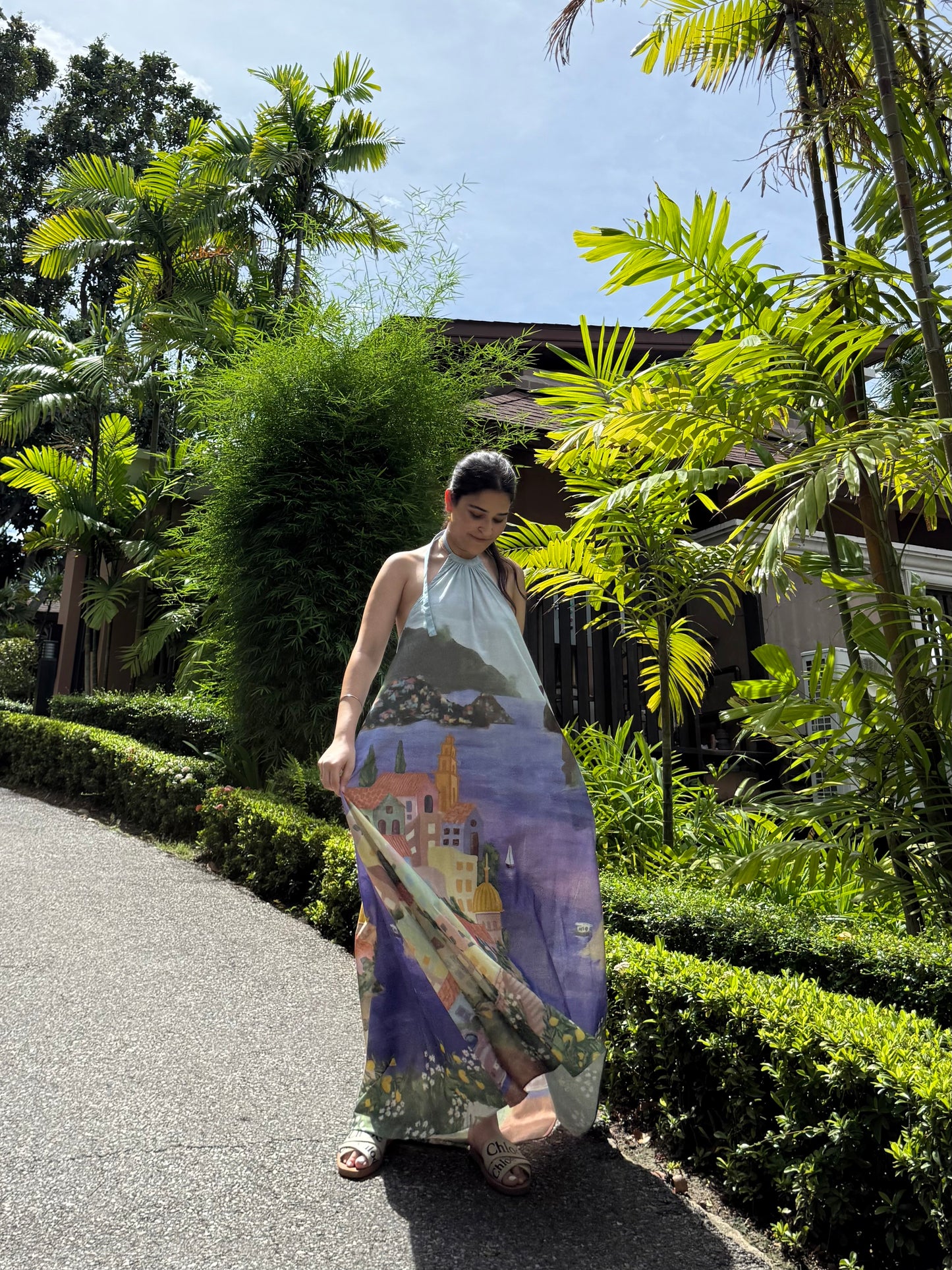 Kiara dress in Coastal Serenade print