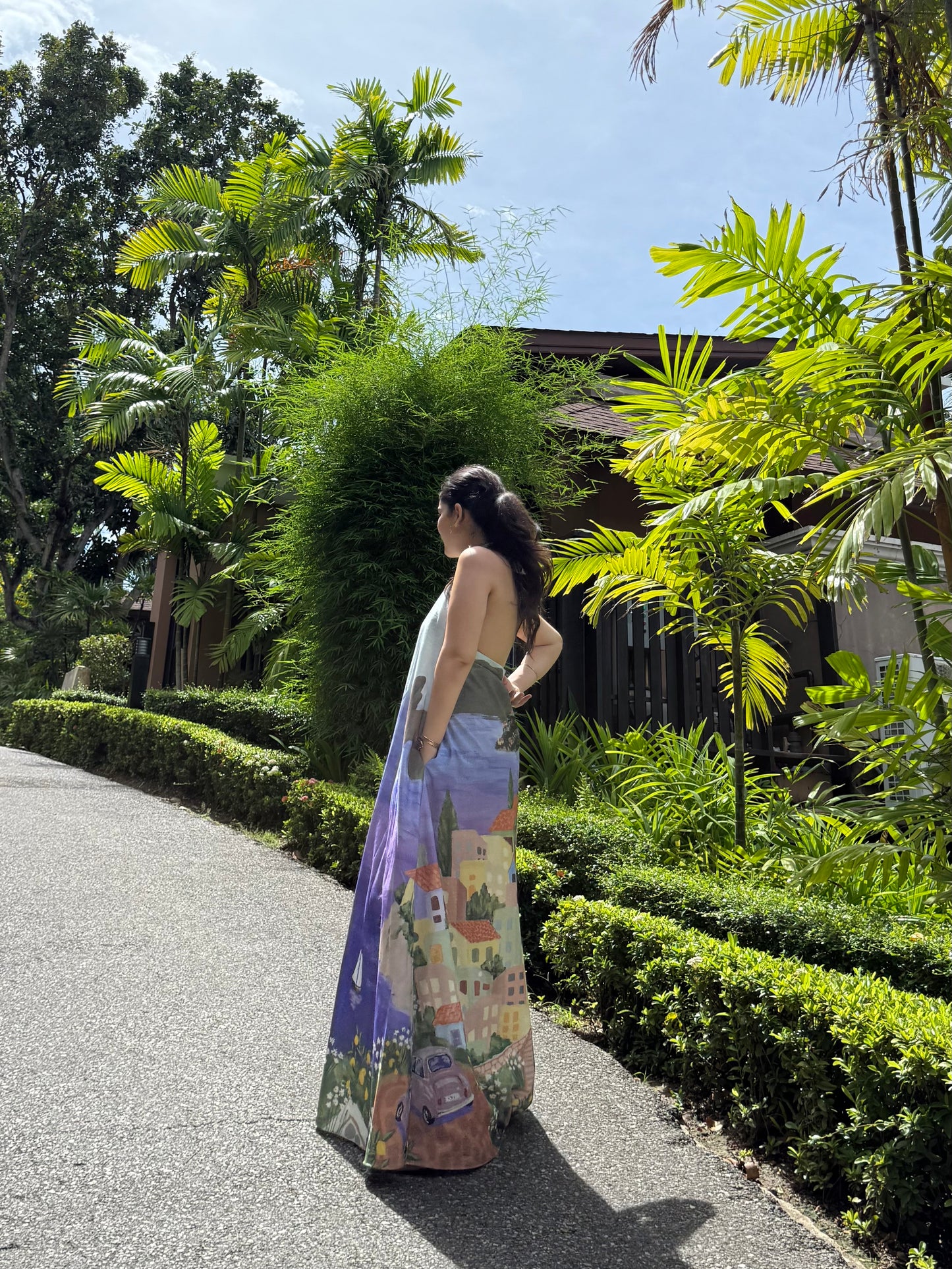 Kiara dress in Coastal Serenade print