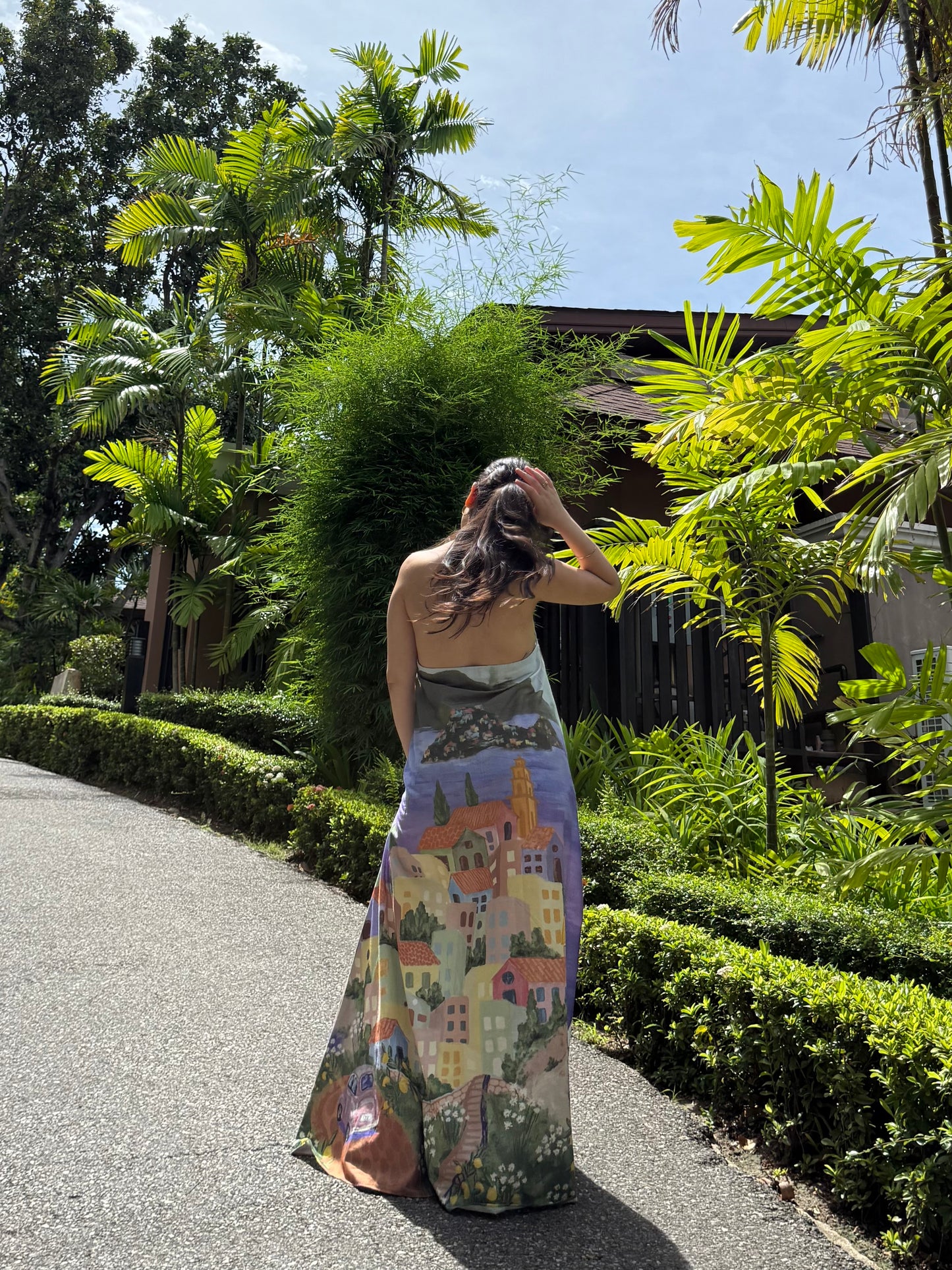 Kiara dress in Coastal Serenade print