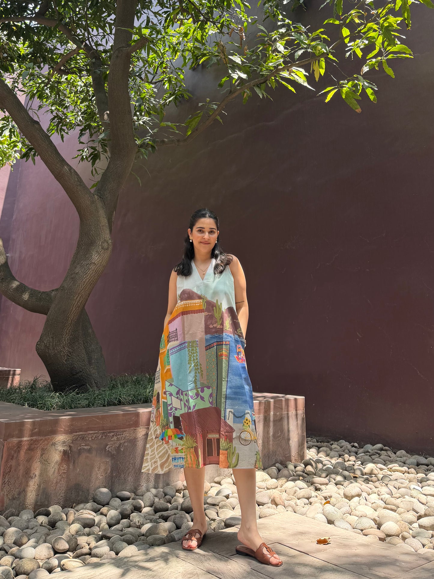 Hibiscus Dress in Casa Parade print