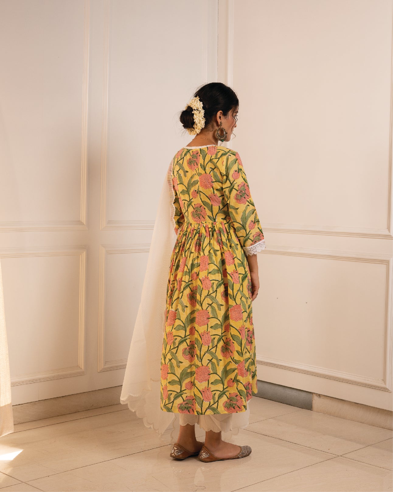 Fiza Kurta - Yellow Print