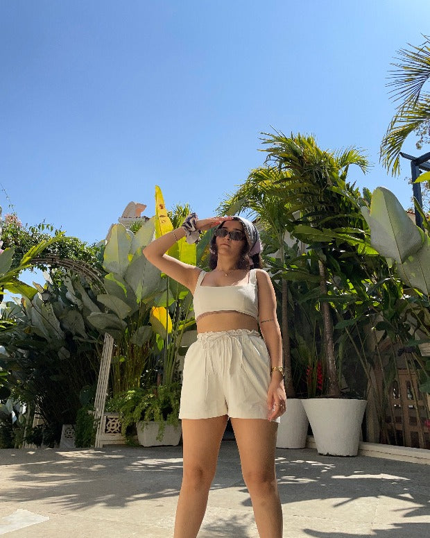 Remi Shorts - Eggshell White