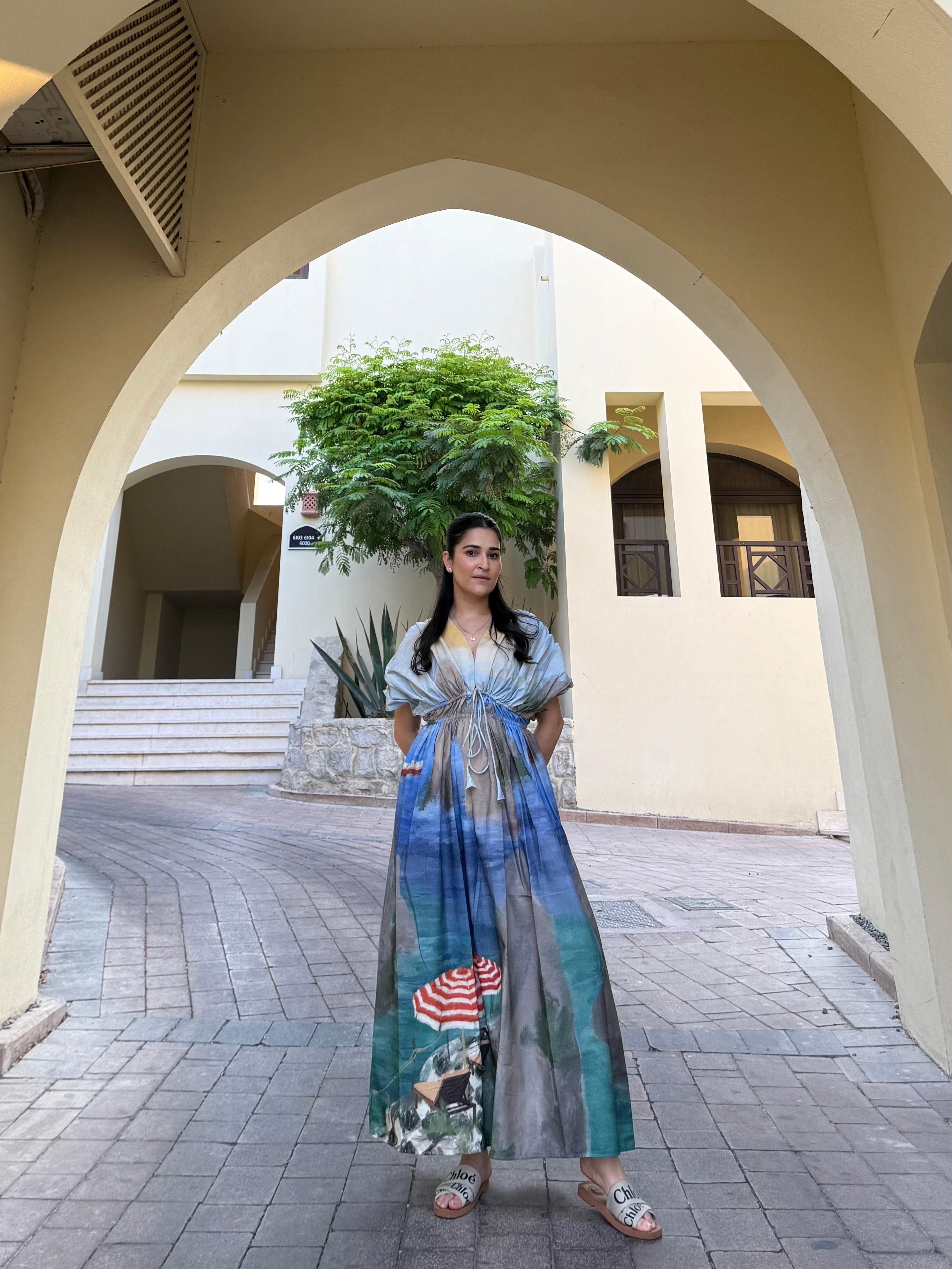 Nirvana Dress in Capri Coast Print – The Gaima Label