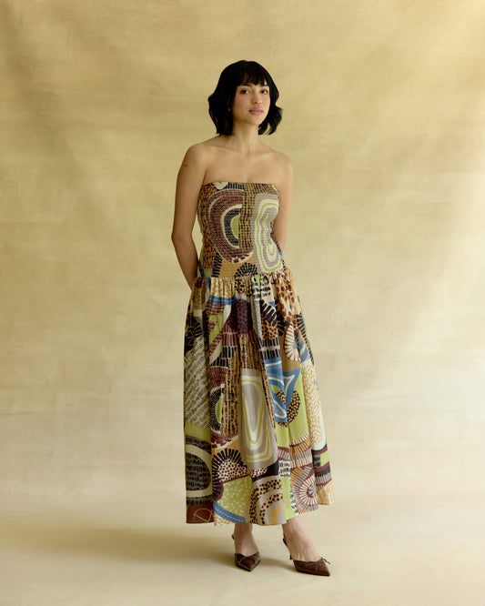 Medina Smocked Midi Dress