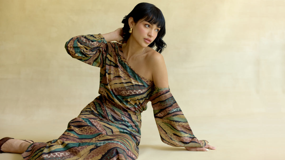 Wild Dusk Off Shoulder Top & Skirt Set