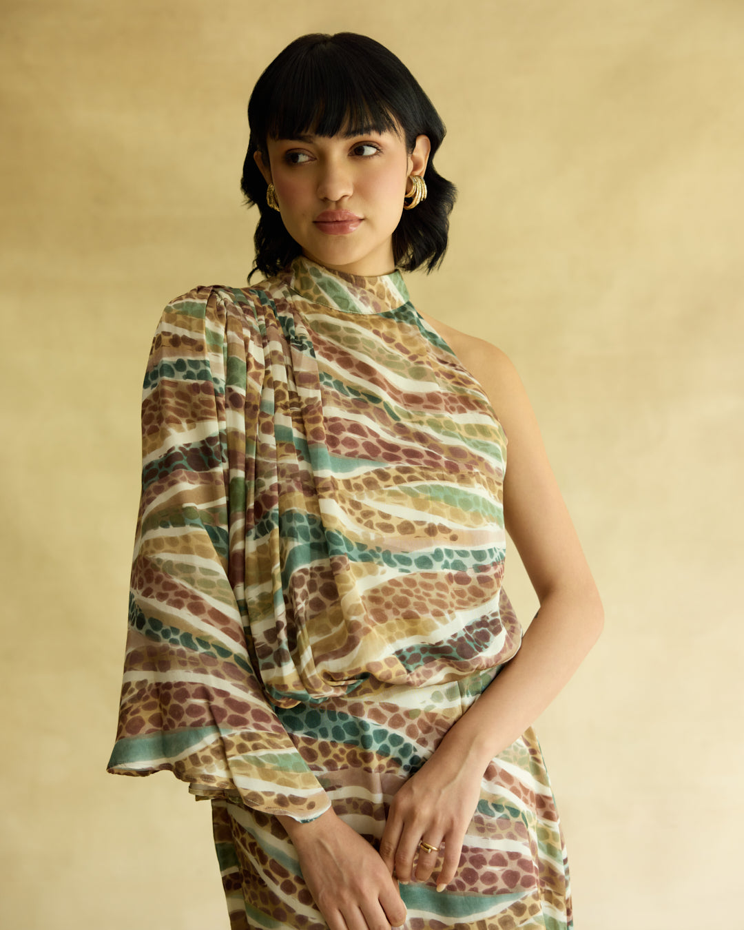 Wild Dawn Cape Top & Skirt Set
