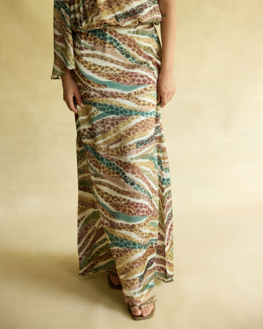 Wild Dawn Cape Top & Skirt Set