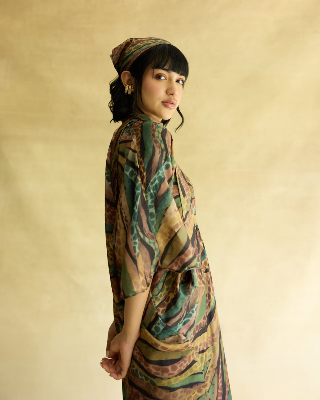 Wild Dusk Kaftan Dress & Skirt Set