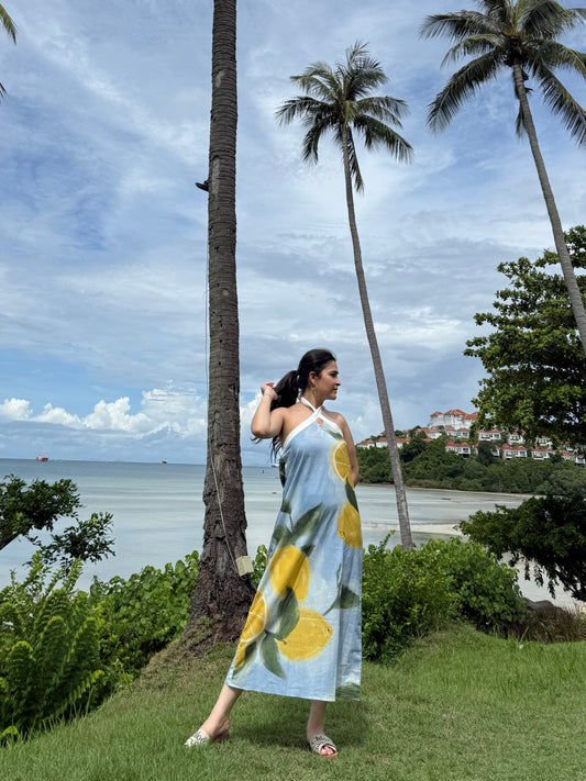 Celia dress in Limoncello print