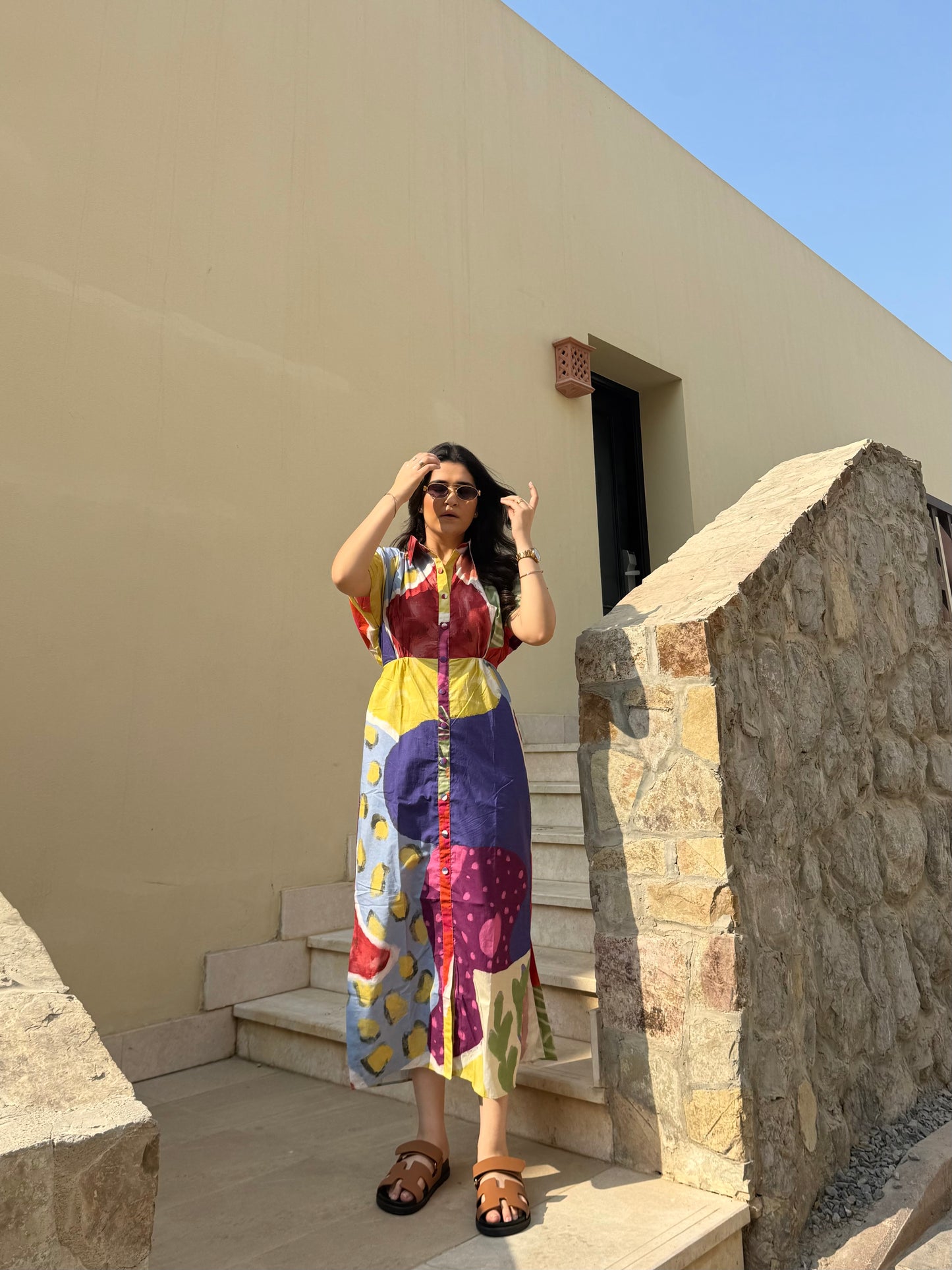 Alessia Dress in Florentine Mosaic Print