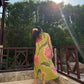 Hibiscus Dress in Tuscan Olive Print