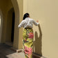 Nadia Set in Tuscan Olive Print