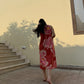 Hibiscus Dress in Bubbly Spritz Print