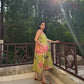 Hibiscus Dress in Tuscan Olive Print