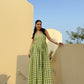 Solea Dress in Pistachio Plaid Print