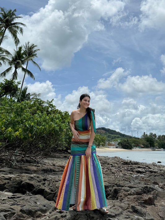 Lumi dress in Tramonto print