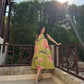 Hibiscus Dress in Tuscan Olive Print