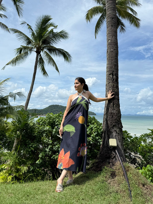 Celia dress in Sorrento Bloom (Endless Blue)