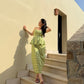 Amarina Dress in Pistachio Plaid Print