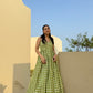 Solea Dress in Pistachio Plaid Print