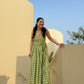 Solea Dress in Pistachio Plaid Print