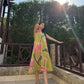 Hibiscus Dress in Tuscan Olive Print
