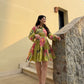 Rosabella Dress in Tuscan Olive Print