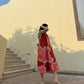 Hibiscus Dress in Bubbly Spritz Print