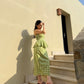 Amarina Dress in Pistachio Plaid Print