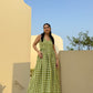 Solea Dress in Pistachio Plaid Print