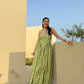 Solea Dress in Pistachio Plaid Print