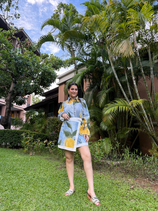 Sahara set in Limoncello print