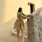 Rosabella Dress in Tuscan Olive Print