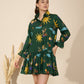 Autumn Dress in Hidden Spring Print (Green)