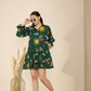 Autumn Dress in Hidden Spring Print (Green)