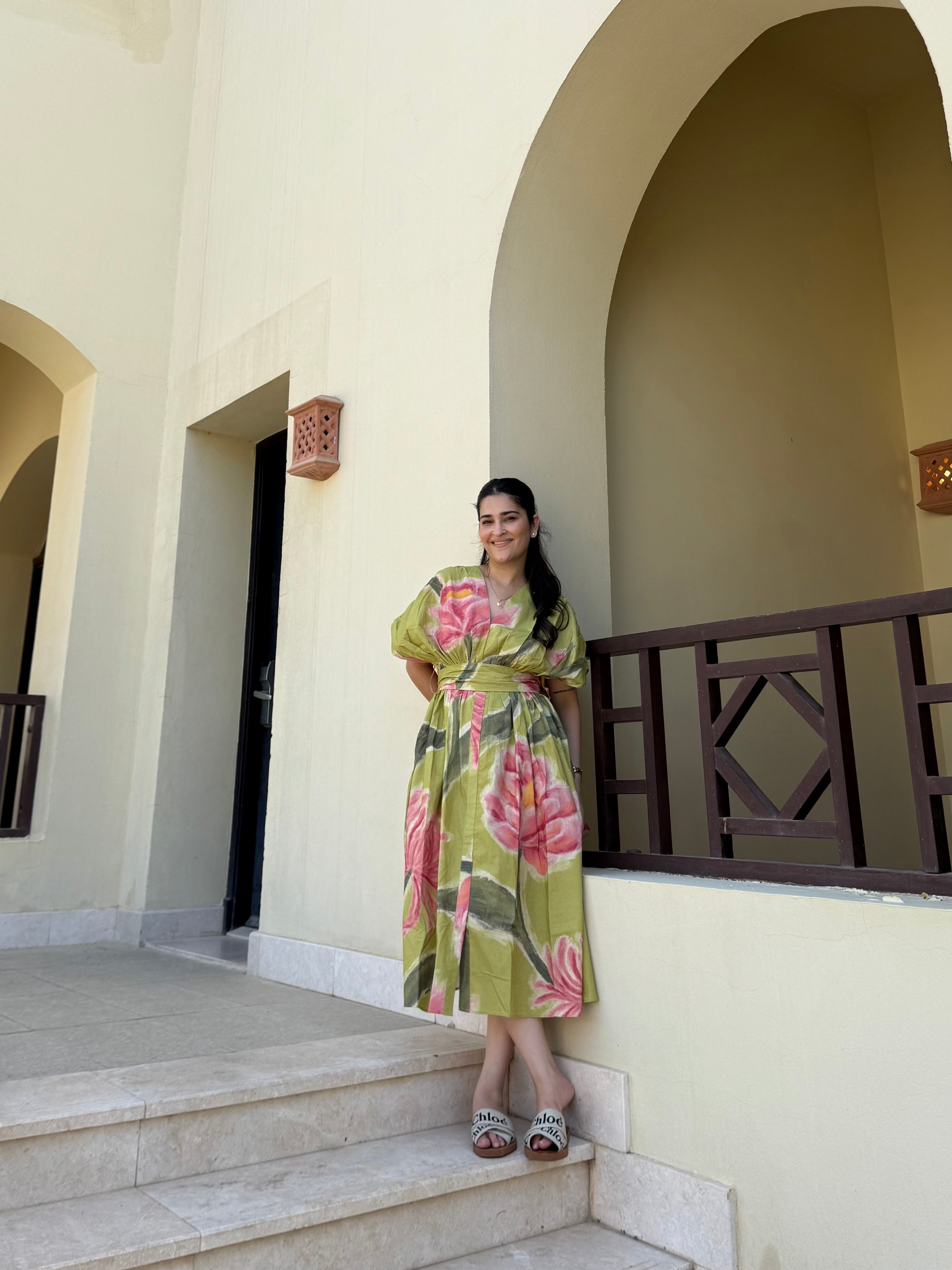 Juno Dress in Tuscan Olive Print – The Gaima Label