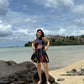 Positano Dress in Sorrento Bloom print (Endless Blue)