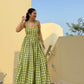 Solea Dress in Pistachio Plaid Print