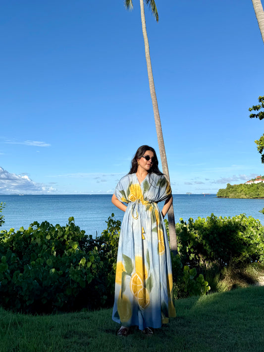 Nirvana dress in Limoncello print